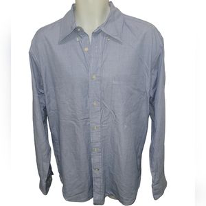 TOMMY HILFIGER Blue Casual Lightweight Shirt Mens Large